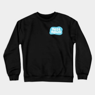 Moist Monday Logo Blue Glow Crewneck Sweatshirt